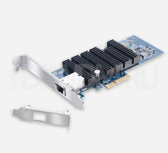Сетевая карта 10 Gb/s (NIC), 1 порт RJ-45, Intel X550-AT Controller, PCIe 3.0 X4 - ДВДМ.РУ (DSO-N-10G1R-X550-X30-4)