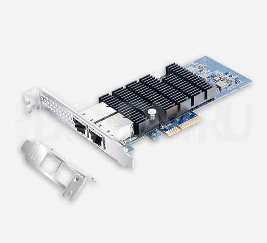 Сетевая карта 10 Gb/s (NIC), 2 порта RJ-45, Intel X550-AT2 Controller, PCIe 3.0 X4 - ДВДМ.РУ (DSO-N-10G2R-X550-X30-4)