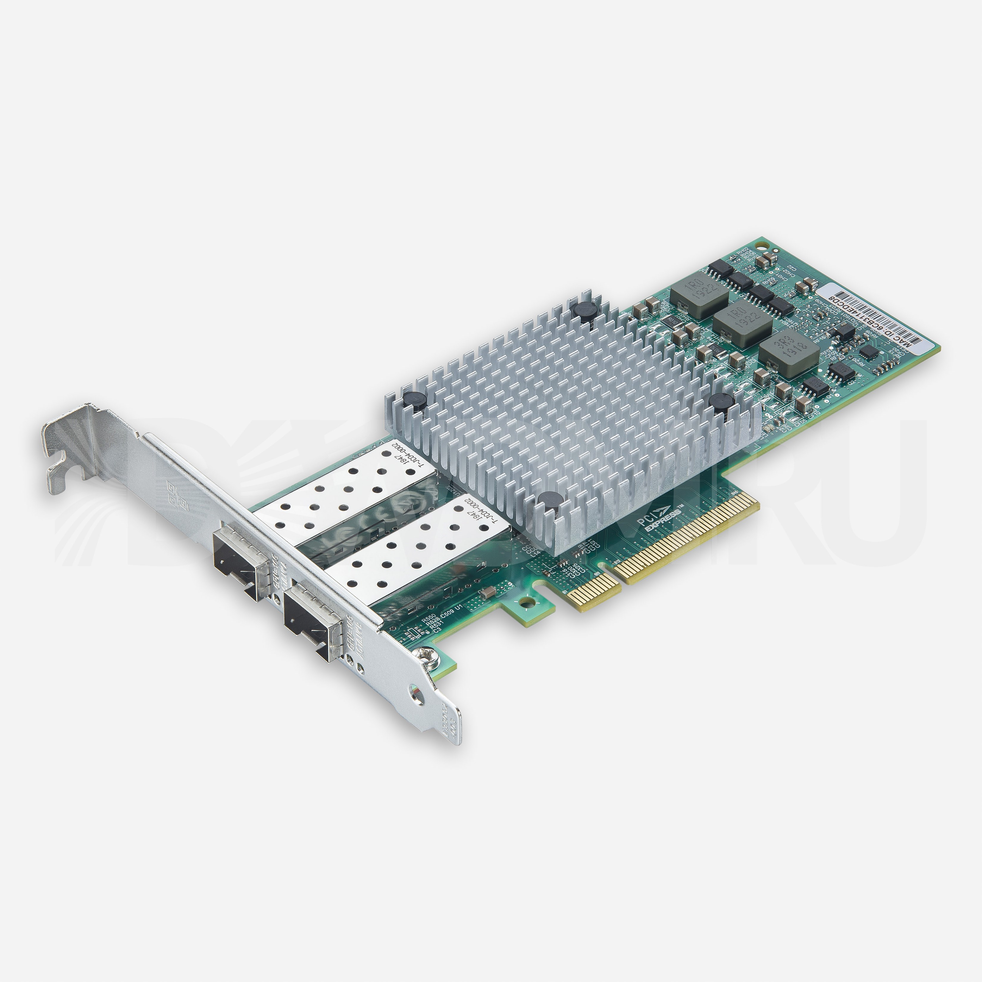 Сетевая карта 10 Gb/s (NIC), 2 порта SFP+, Broadcom 57810S Controller, PCIe 2.0 X8 - ДВДМ.РУ (DSO-N-10G2S1-57810S-X20-8)